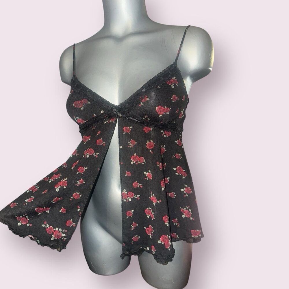 Garage Floral tank split seam XXS club shirt